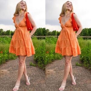 Xirena Sonnet Dress 100% Cotton Gauze Crinkle Empire Baby Doll Dress Size XS